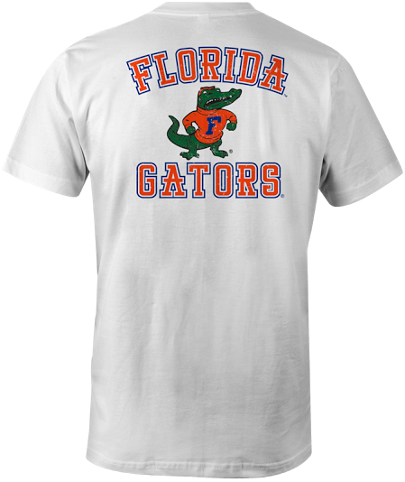 Ncaa Florida Gators White Vintage Logo T-shit - Fathead Ncaa Wall Decal Ncaa Team: Florida Gators (449x534), Png Download