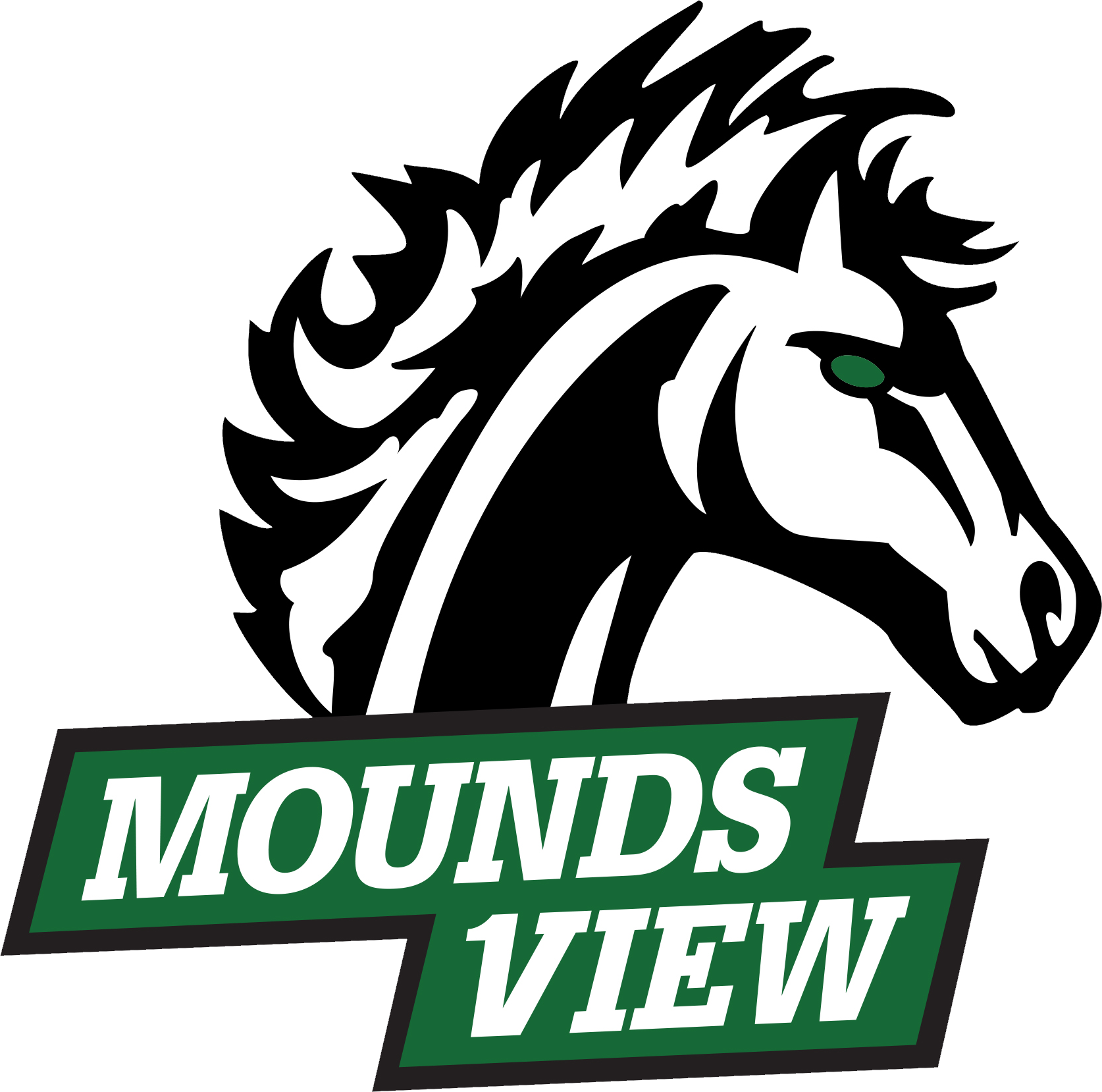 Mustang Clipart Homecoming Game - Mounds View Mustangs Logo (1674x1658), Png Download
