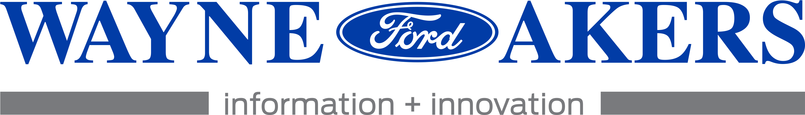 Wayne Akers Ford Inc - Wayne Akers Ford Logo (3600x895), Png Download