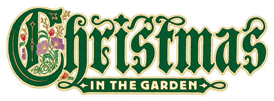 Christmas In The Garden (576x223), Png Download