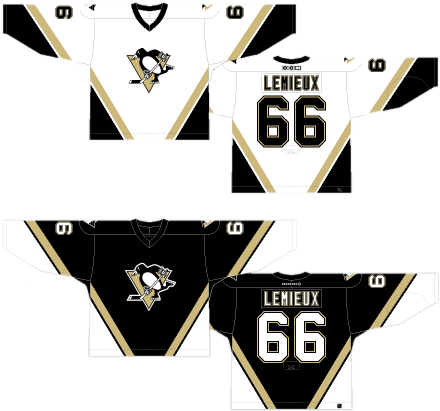 Penguins30 - Pittsburgh Penguins 2007 Jerseys (460x436), Png Download