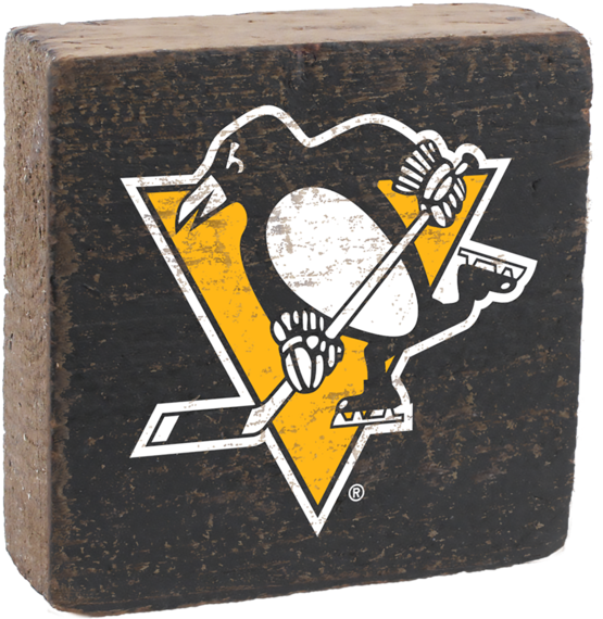 Pittsburgh Penguins Rustic Block - Pittsburgh Penguins (600x600), Png Download