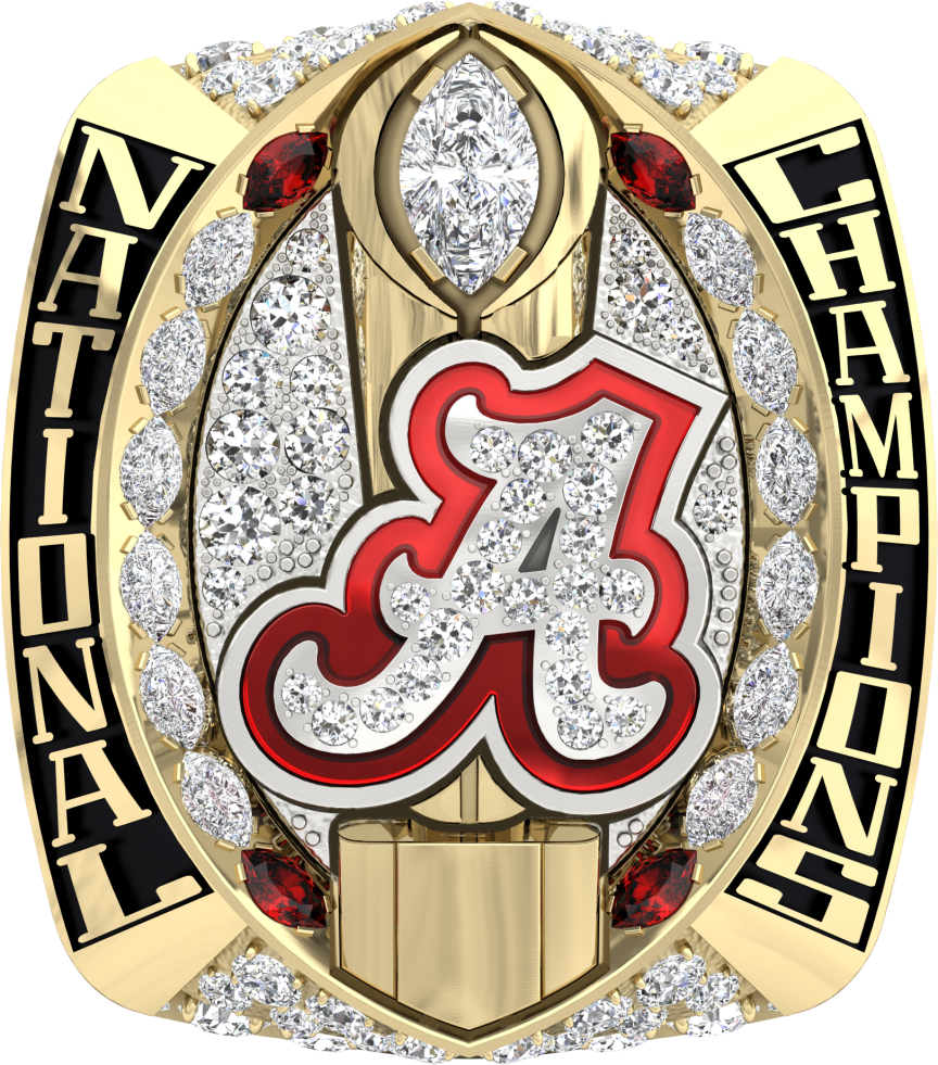 The University Of Alabama National Championship Ringthe - Alabama Football National Championship Ring (864x981), Png Download