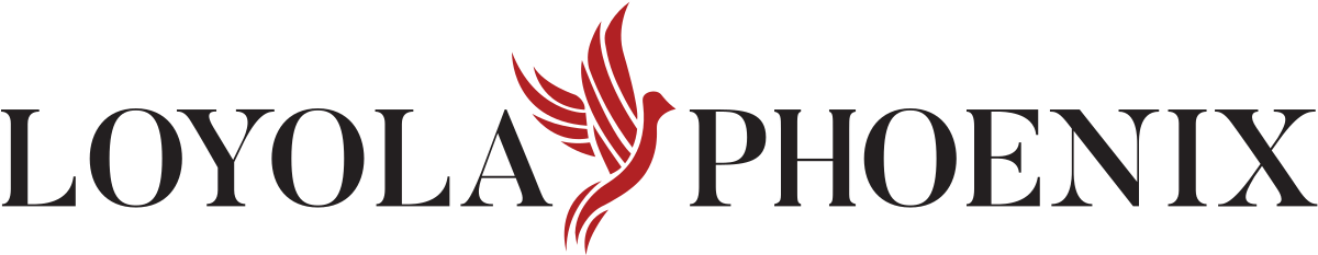 Loyola Phoenix - Loyola Phoenix Logo (1200x280), Png Download