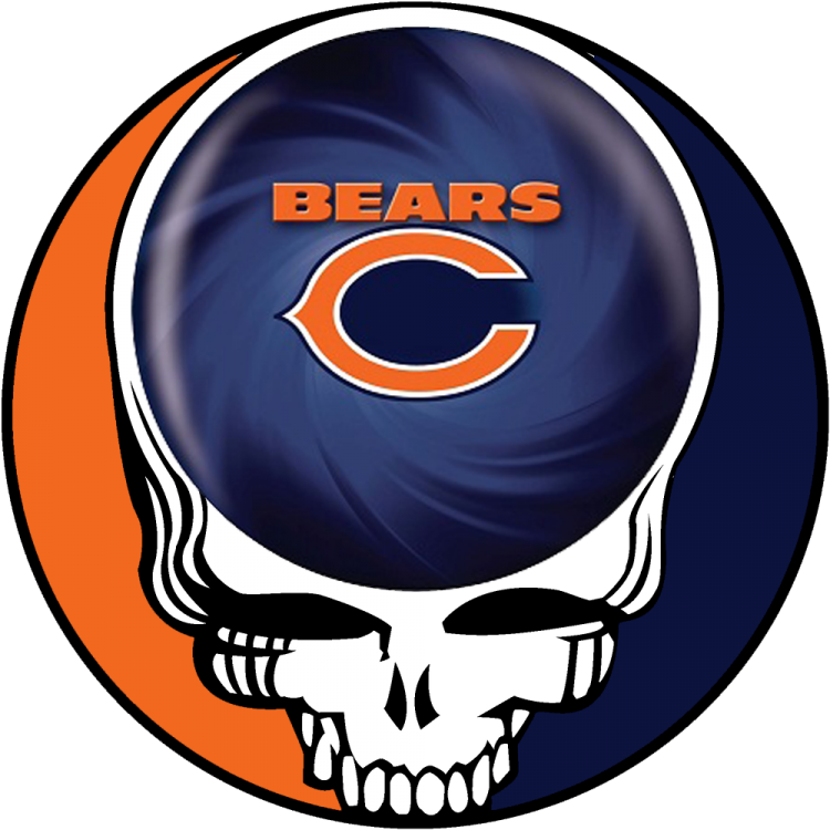 Chicago Bears Skull Logo Iron On Stickers - Grateful Dead Logo (750x750), Png Download