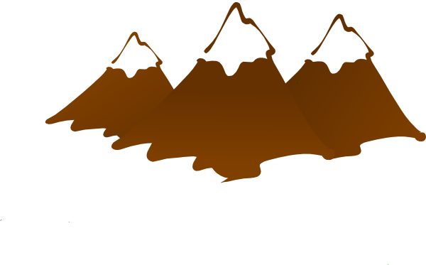 Mountain Clip Art Brown (600x373), Png Download