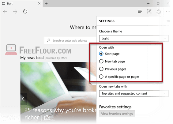 Changing Home Page In Edge (565x405), Png Download