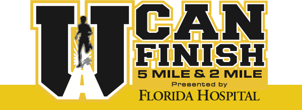 U Can Finish 5 Mile & 2 Mile Presented By Florida Hospital - Ucf 5 Miler (600x218), Png Download