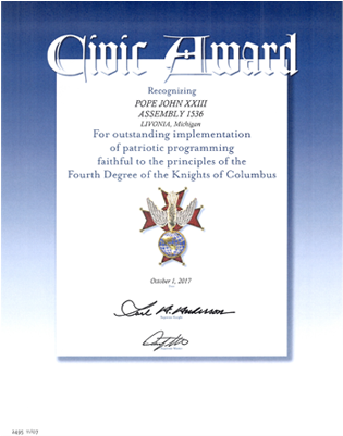 We Serve 4th Degree Knights From Plymouth, Canton And - Poster (600x400), Png Download