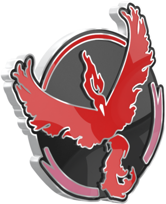 Pokemon Go Team Valor Lapel Pin - Emblem (480x480), Png Download