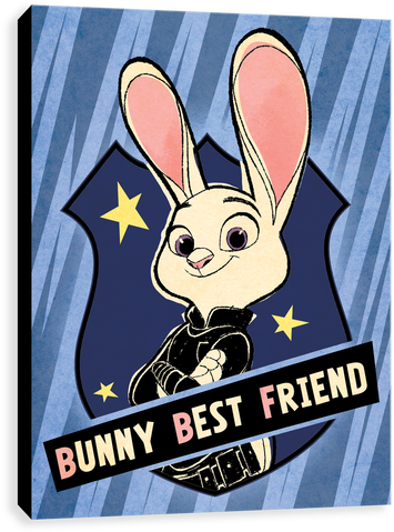 Judy Bbf Badge - Zootopia Disney Top - Bunny Best Friend - For Women (500x500), Png Download