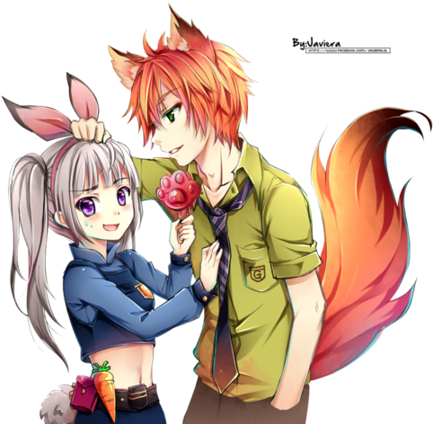 Zootopia Image - Zootopia Judy X Nick Human (500x478), Png Download