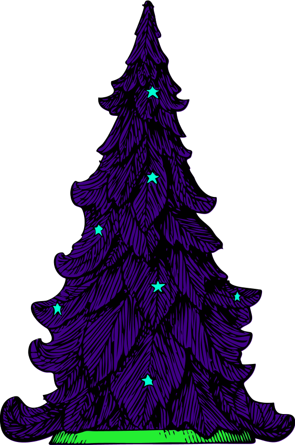 Pine Tree Silhouette Clip Art - Christmas Tree Clip Art (600x906), Png Download