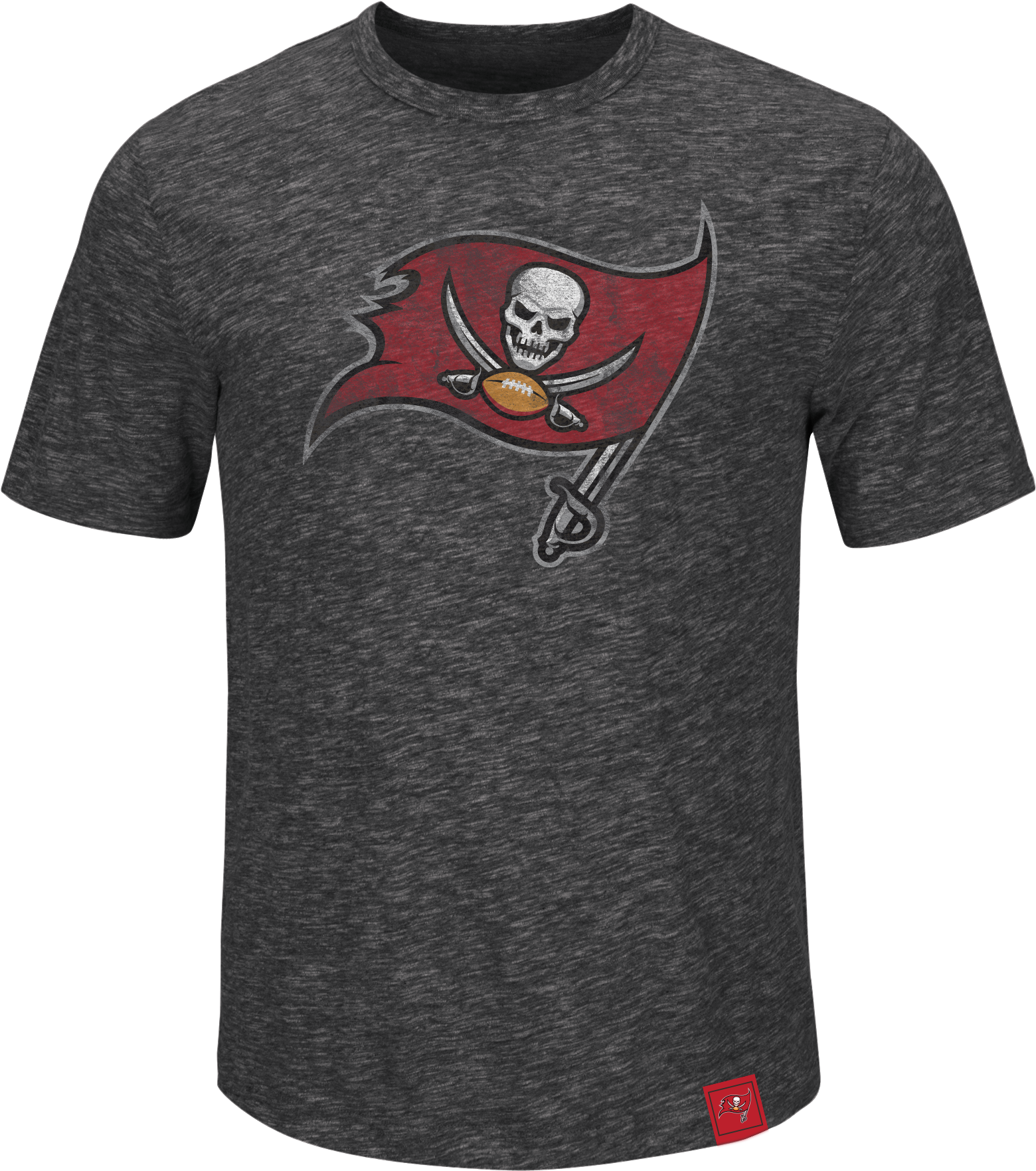 Majestic Buccaneers Men's Charcoal Hyper Logo Tee By - Nfl - Tampa Bay Buccaneers Vertical Flag: 27x37 Banner (1800x1800), Png Download