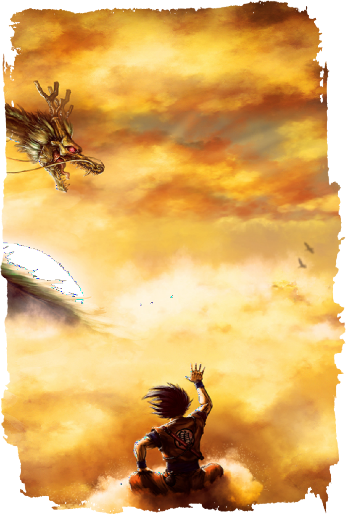 Model Image T Shirt - Goku Flying Nimbus (849x1214), Png Download