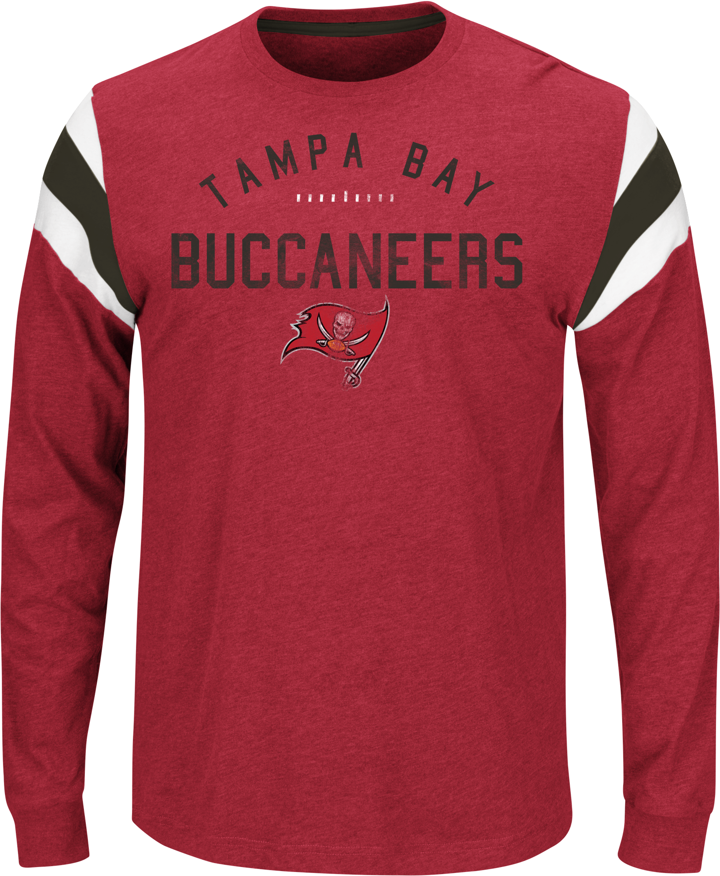 Majestic Buccaneers Men's Heather Red Showcase Classic - Classic Long Sleeve Tee (1800x1800), Png Download