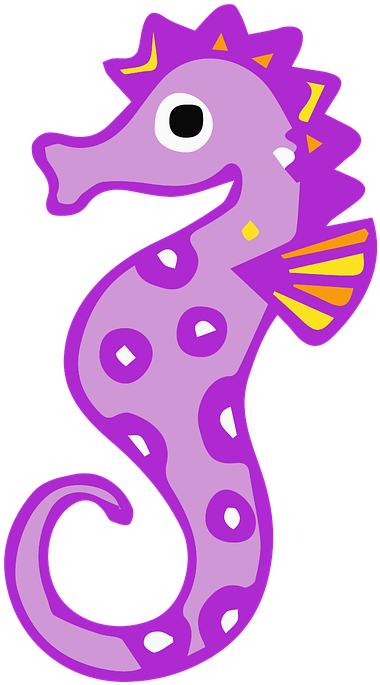 Cartoon Seahorse Transparent Background (415x720), Png Download