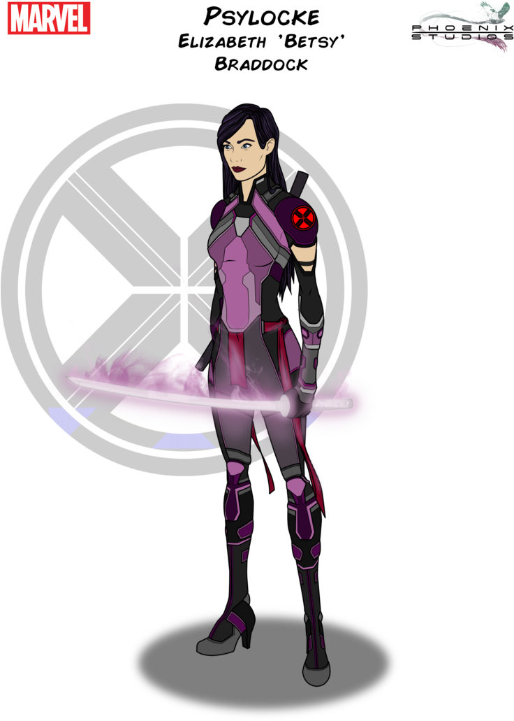 Psylocke By Phoenixstudios91 - X Men Shadowcat Png (751x1063), Png Download