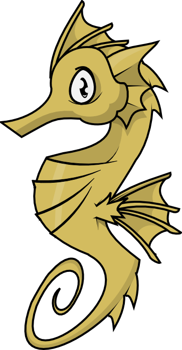 Seahorse Free To Use Clip Art - Seahorse Clipart (363x699), Png Download