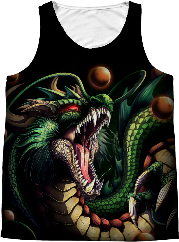Super Saiyan Shenron 1 Sided 3d Tank Top T Shirt - Dragones Legendarios (1024x1024), Png Download