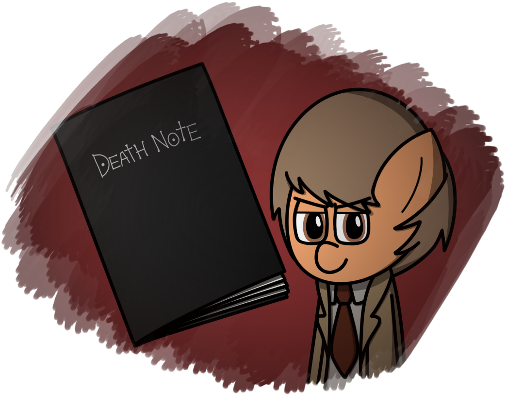 Techreel, Death Note, Light Yagami, Necktie, Ponified, - Cartoon (1043x813), Png Download