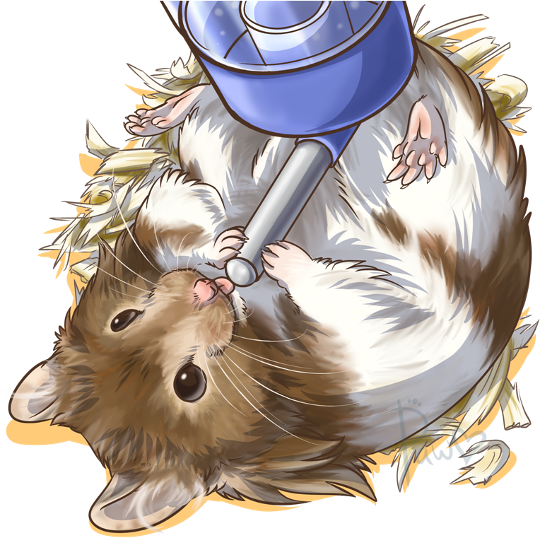 When You're Thirsty By Pawlove-arts - Hamster (800x768), Png Download