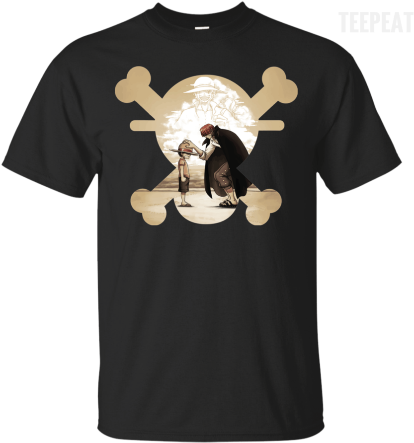 Luffy And Shanks Tee - Luffy Shank One Piece (900x900), Png Download