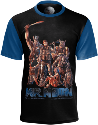 Crew Blue Sleeve T-shirt - T-shirt (480x480), Png Download