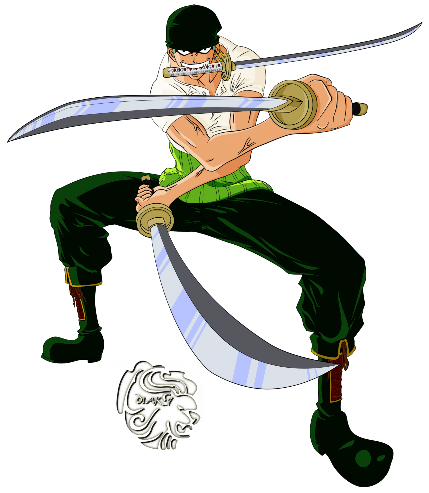 One Piece Zoro Png Clipart - One Piece Zoro No Background (1800x2071), Png Download