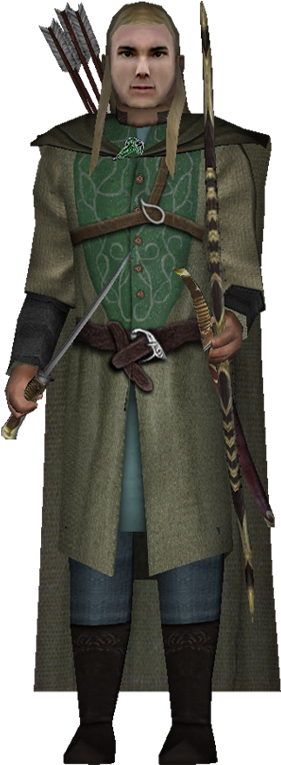 Legolas Transparent Png - Third Age Total War Legolas (800x837), Png Download