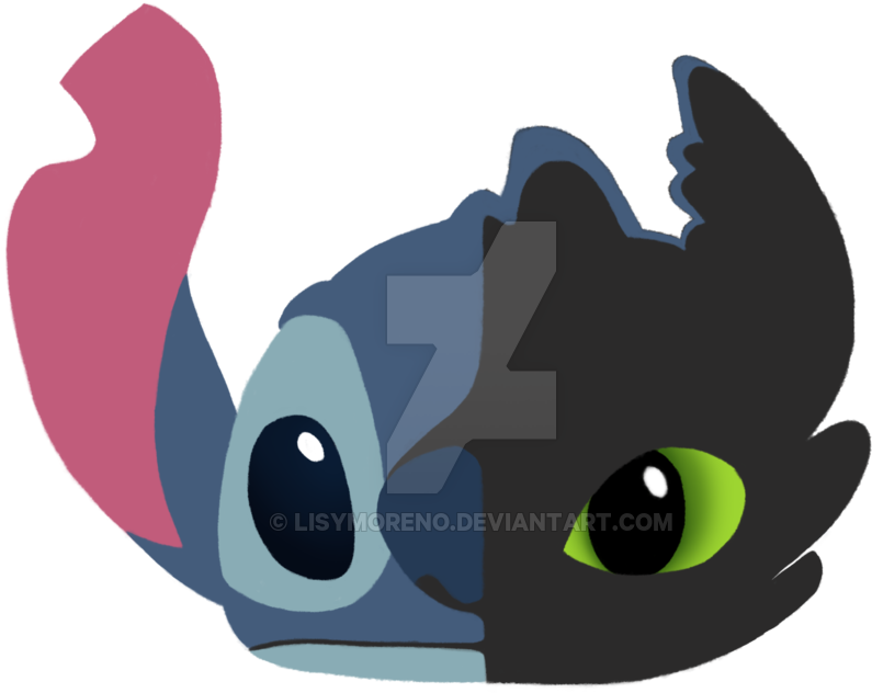 Toothless And Stitch - Toothless And Stitch Drawings (1024x724), Png Download