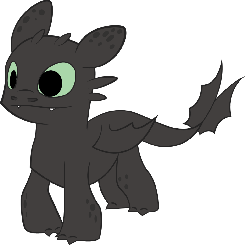 Baby, Barely Pony Related, Crossover, G4 Style, Hatchling, - My Little Pony Night Fury (1024x1024), Png Download