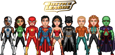 I Also Made Some Tweaks To Most Of Their Designs For - Justice League Any Members (500x250), Png Download
