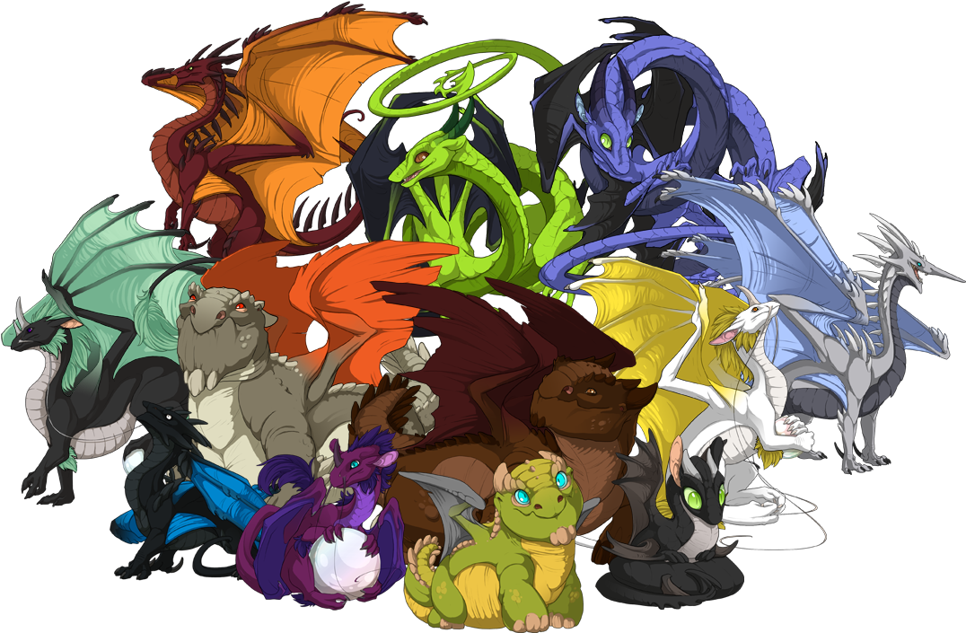 Variety Of Dragons - Dragon (1105x772), Png Download