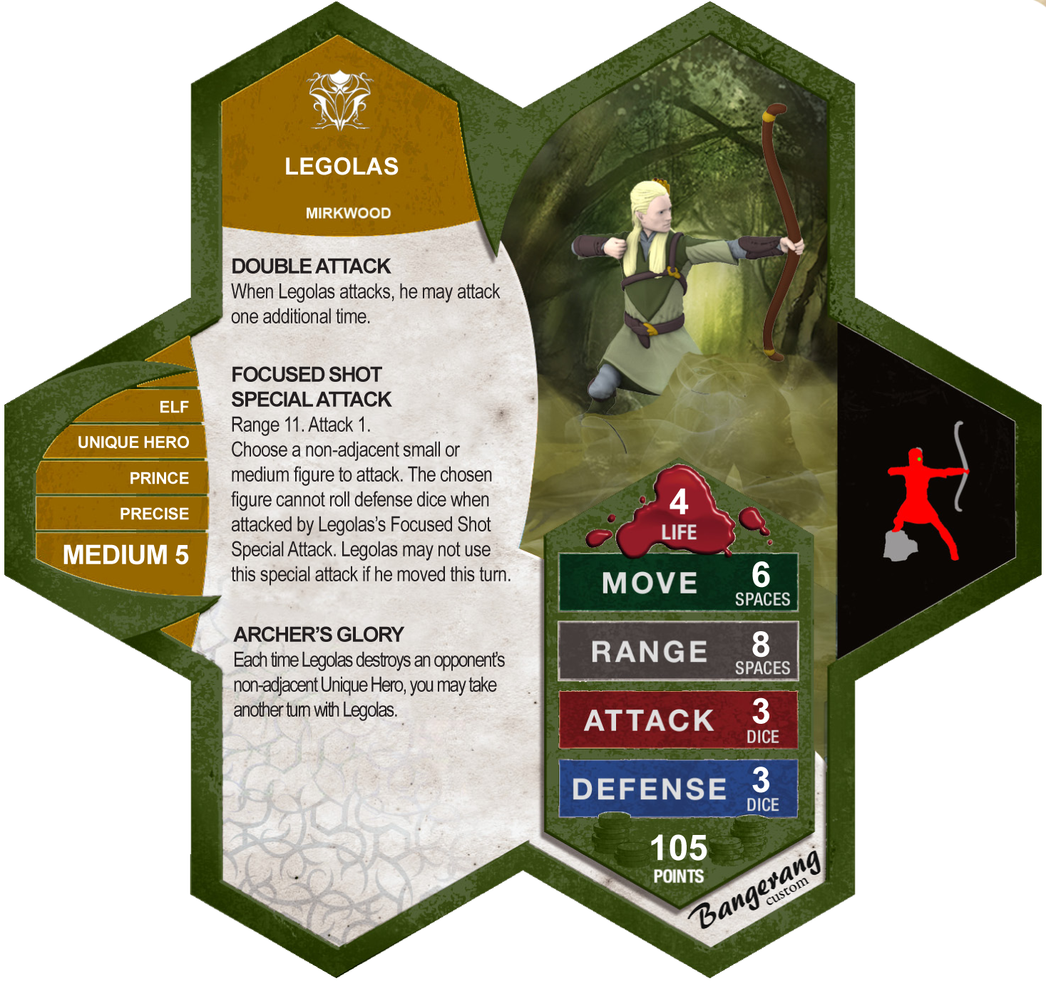 The Book Of Legolas - Heroscape Cards (1467x1377), Png Download