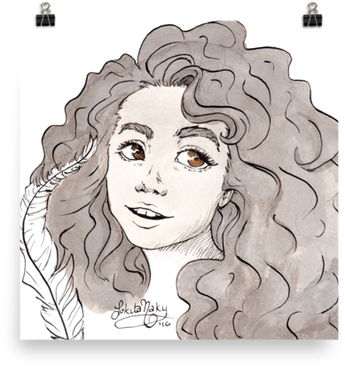 Hermione Granger In Ink - Illustration (600x600), Png Download
