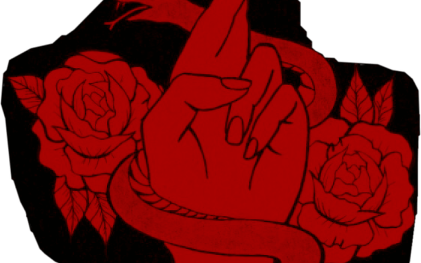Aesthetic Tumblr 666 Gbc Goth Grunge Freetoedit - Grunge Flower Aesthetic Transparent (1368x855), Png Download