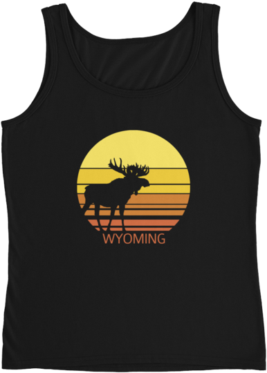 Wyoming Sun Moose - T-shirt (600x600), Png Download