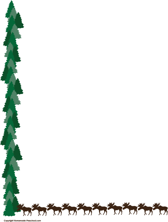 Clip Arts Related To - Moose Border Clip Art (582x769), Png Download
