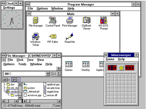 Introduced Start Menu And Improved The User Navigates - Windows 3.1 (620x374), Png Download