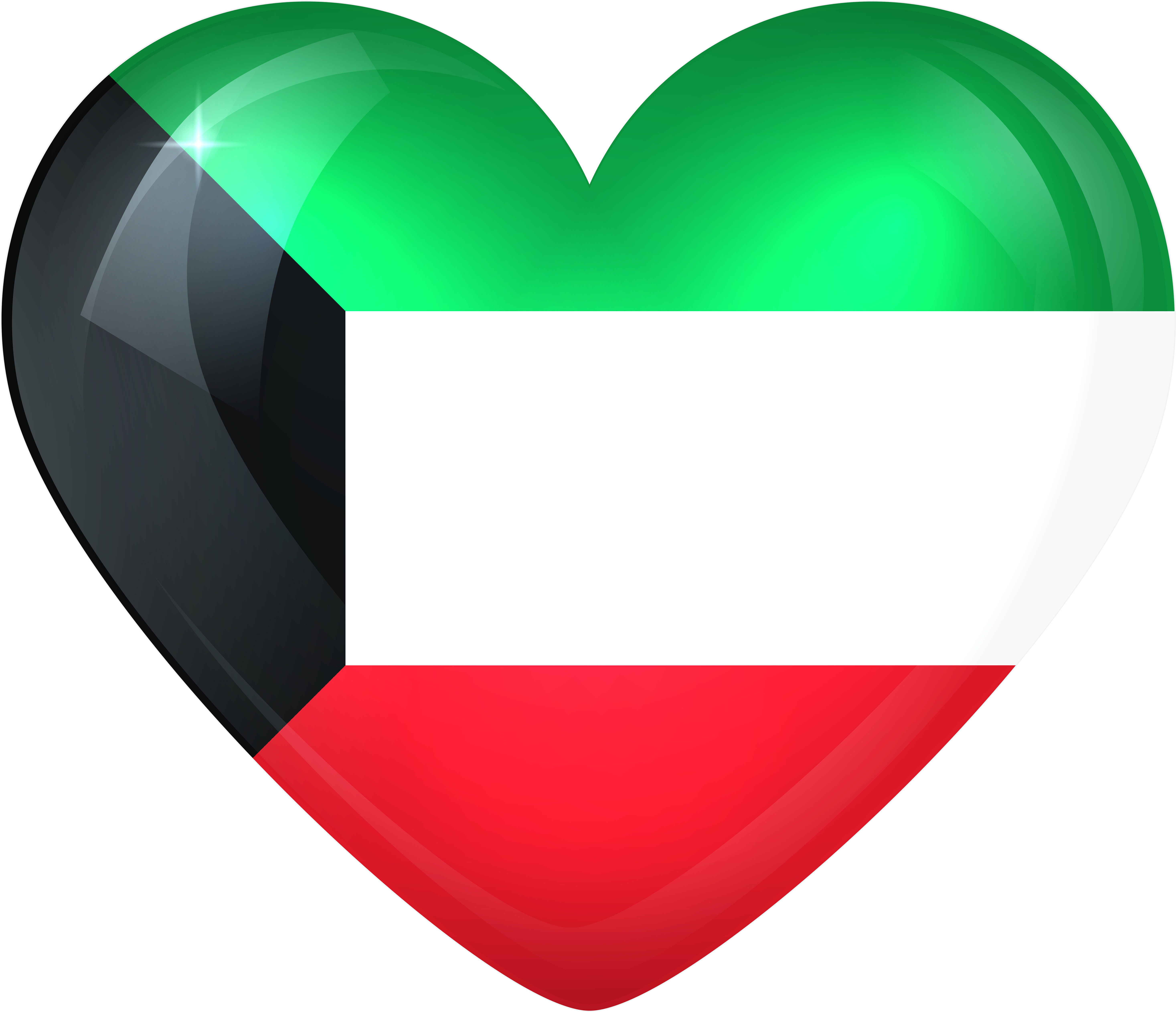 American Flag Heart Png - Kuwait National Day Heart (6000x5191), Png Download