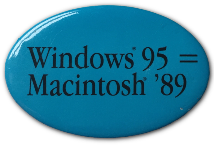 Win 95 = Mac 89 Button - Wall Sticker Personalised Family Name (690x690), Png Download
