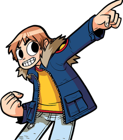 Middleage - Scott Pilgrim Comic Png (420x480), Png Download
