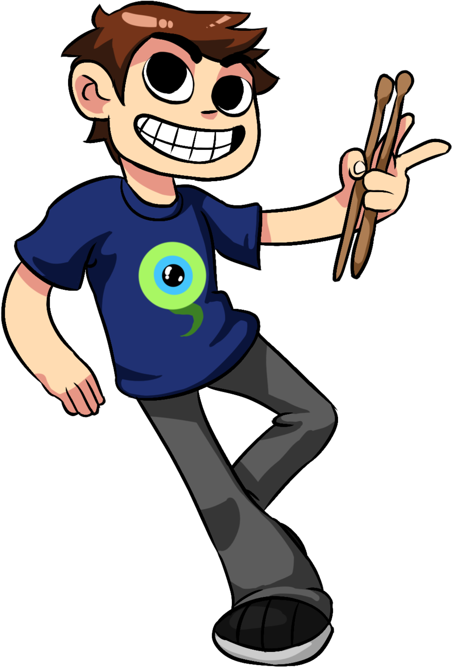 The Bitdrummer By Monstertooth On Deviantart Thebitdrummer - Fanart Scott Pilgrim (1024x1491), Png Download