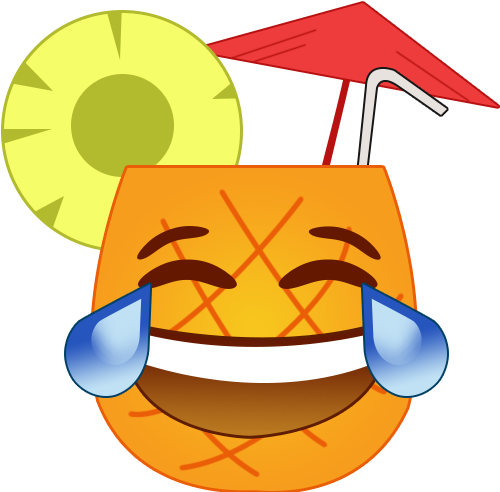 Pineappleemojilol - Portable Network Graphics (500x500), Png Download