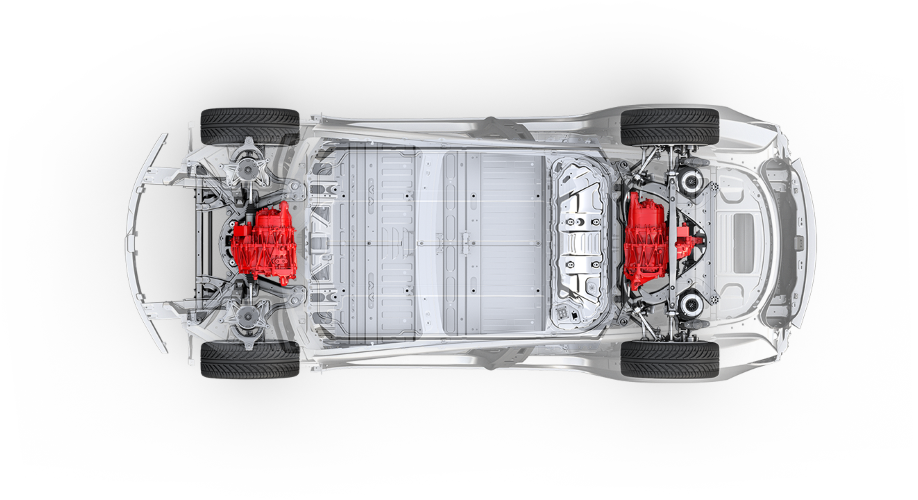Tesla Dual Motor (1000x563), Png Download