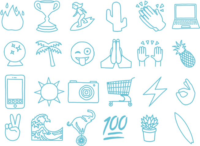 Emoji-icons (1000x500), Png Download