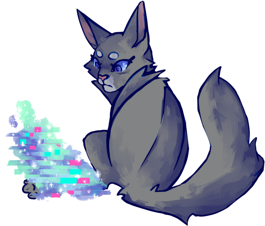 Would Anyone Be Interested In Cosmic Cotton Candy Cat - Warrior Cats Cinderpelt (970x823), Png Download