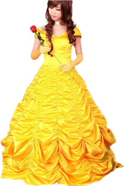 Download Small - Princess Belle Gown Dress PNG Image with No Background ...