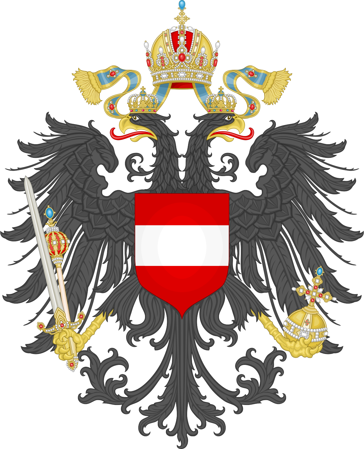 Von Habsburg Coat Of Arms (1200x1479), Png Download